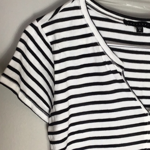 Sanctuary > Striped V Neck Top Small - Picture 4 of 8